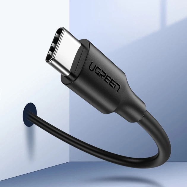 Кабель Ugreen USB Type-C 3A 2m Black (6957303813063) - Фото 9 Кабель Ugreen USB Type-C 3A 2m Black (6957303813063) - зображення 9