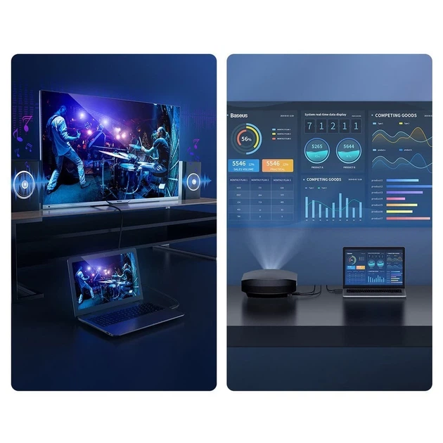 Кабель Baseus High Definition HDMI to HDMI 3m Black (CAKGQ-C01) - Фото 8 Кабель Baseus High Definition HDMI to HDMI 3m Black (CAKGQ-C01) - изображение 8