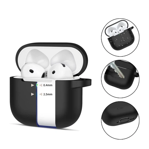 Чехол для наушников Tech-Protect Silicone Hook для AirPods 4 Black (5906302370047) - Фото 2 Чехол для наушников Tech-Protect Silicone Hook для AirPods 4 Black (5906302370047) - изображение 2