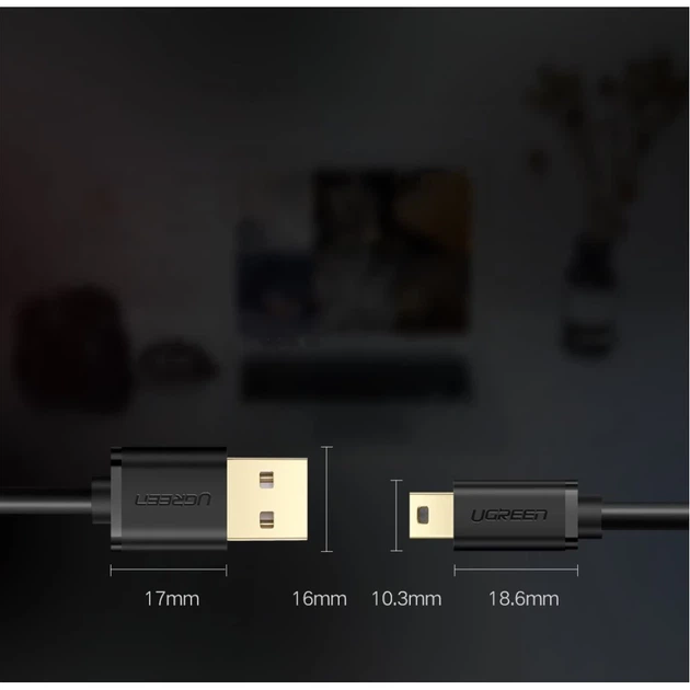 Кабель Ugreen USB-A to Mini USB 3m Black (6957303813865) - зображення 15