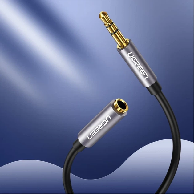 Кабель-подовжувач Ugreen Mini Jack 3.5mm (Male) to Mini Jack 3.5mm (Female) 1m Silver (6957303815920) - Фото 2 Кабель-подовжувач Ugreen Mini Jack 3.5mm (Male) to Mini Jack 3.5mm (Female) 1m Silver (6957303815920) - зображення 2