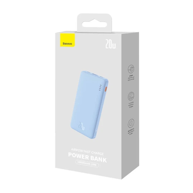 Портативний зарядний пристрій Baseus Airpow 20W 10000mAh Blue (P10022801313-00) - зображення 7