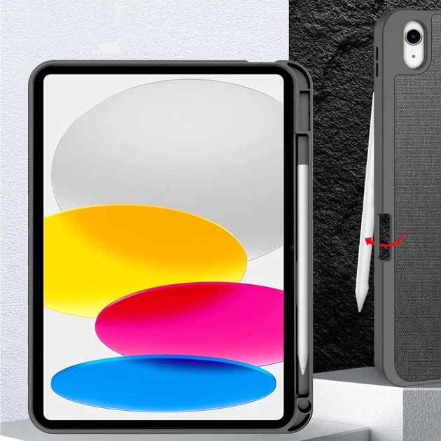 Чехол Tech-Protect SC Pen Canvas для iPad 11 2025 11th Gen | 10.9 2022 10th Gen Charcoal Grey (5906302330928) - изображение 8
