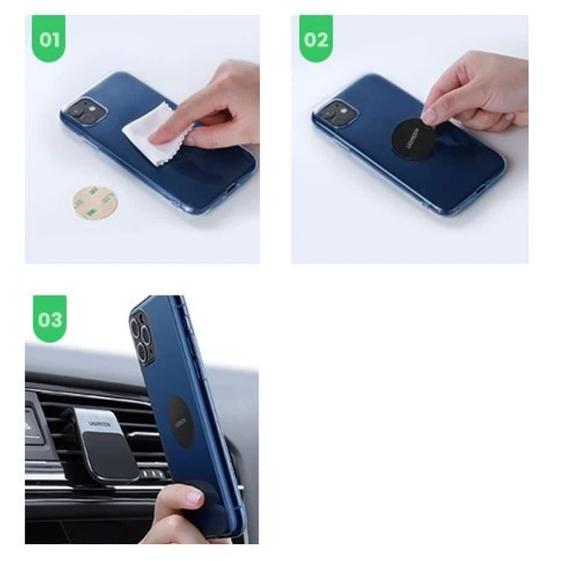 Автодержатель Ugreen Magnetic Holder Car Grille Air Vent Silver (UGR1313SLV) - изображение 12