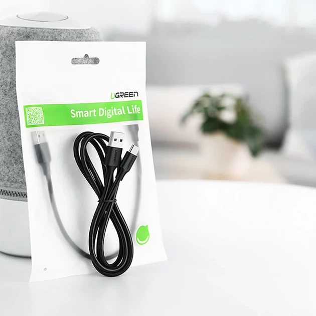 Кабель Ugreen Quick Charge USB-A to USB Type-C 3A 0.25m Black (6957303861149) - Фото 12 Кабель Ugreen Quick Charge USB-A to USB Type-C 3A 0.25m Black (6957303861149) - изображение 12