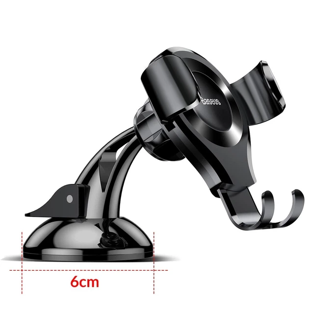Автодержатель Baseus Osculum Gravity Mount Dashboard Windshield Silver (SUYL-XP0S) - изображение 13