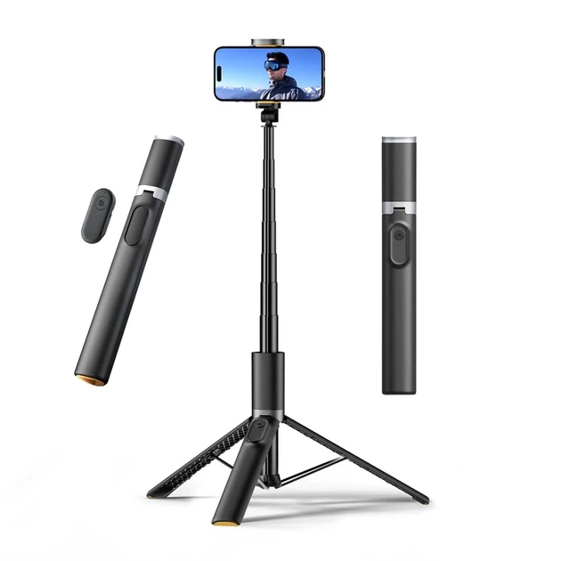 Универсальный штатив Tech-Protect L08S Bluetooth Selfie Stick Tripod Black (5906302308286) - изображение 4