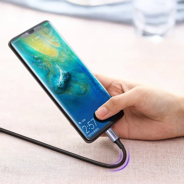 Кабель Ugreen Quick Charge USB Type-C to USB Type-C 100W 5A 480Mbps 1m Gray (UGR1149GRY) - изображение 7