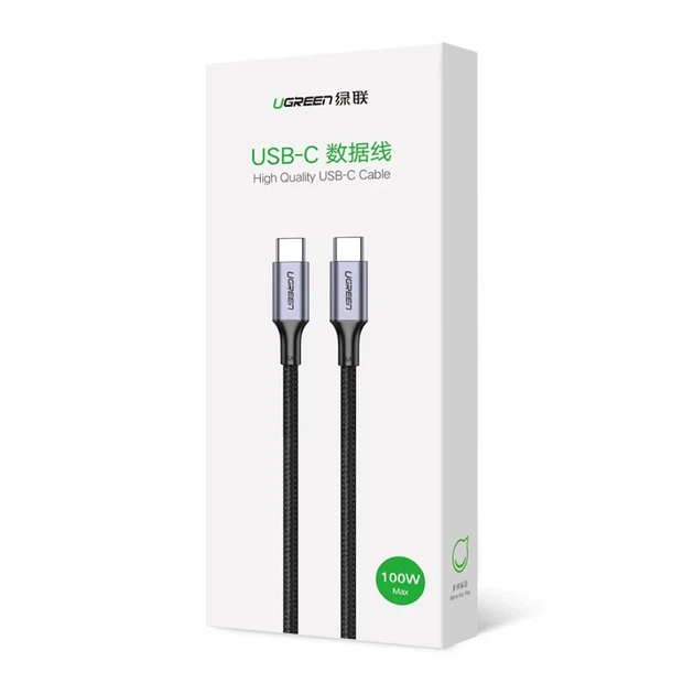 Кабель Ugreen Quick Charge USB Type-C to USB Type-C 100W 5A 480Mbps 1m Gray (UGR1149GRY) - изображение 14