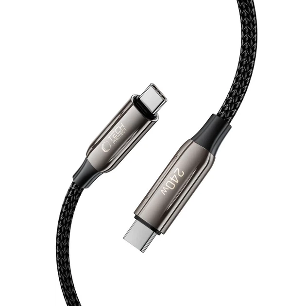 Кабель Tech-Protect UB10T Ultraboost USB-C to USB-C 240W 1 m Black (5906302370603) - Фото 3 Кабель Tech-Protect UB10T Ultraboost USB-C to USB-C 240W 1 m Black (5906302370603) - изображение 3