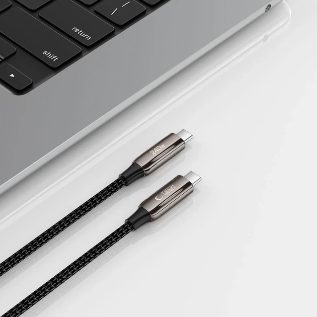 Кабель Tech-Protect UB10T Ultraboost USB-C to USB-C 240W 1 m Black (5906302370603) - Фото 4 Кабель Tech-Protect UB10T Ultraboost USB-C to USB-C 240W 1 m Black (5906302370603) - изображение 4