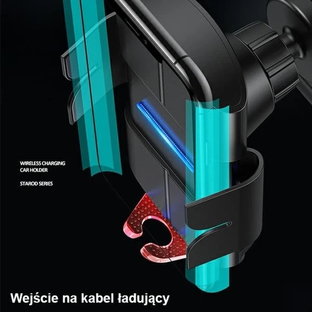 Автодержатель с функцией беспроводной зарядки Usams CD133 10W Wireless Charging Car Holder Black (CD133ZJ01) - Фото 7 Автодержатель с функцией беспроводной зарядки Usams CD133 10W Wireless Charging Car Holder Black (CD133ZJ01) - изображение 7