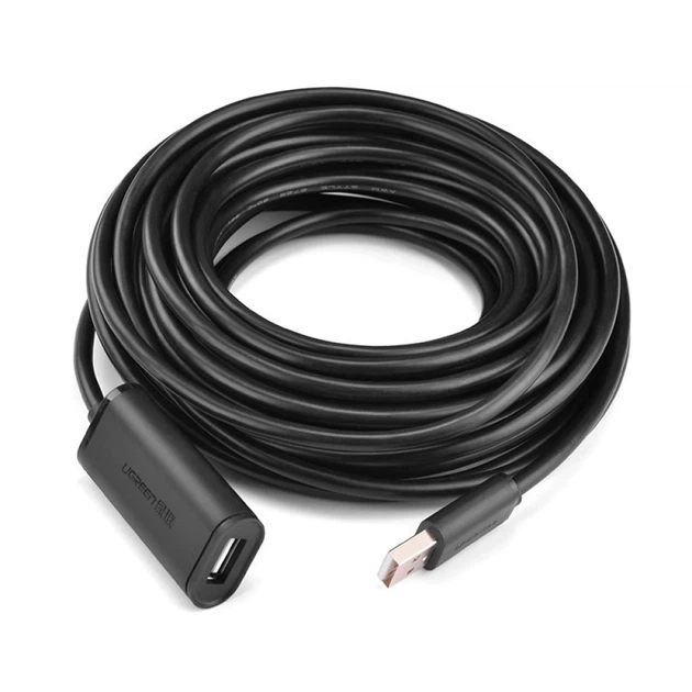 Кабель Ugreen Extension Cable USB 2.0 480 Mbps 5m Black (6957303813193) - Фото 4 Кабель Ugreen Extension Cable USB 2.0 480 Mbps 5m Black (6957303813193) - изображение 4