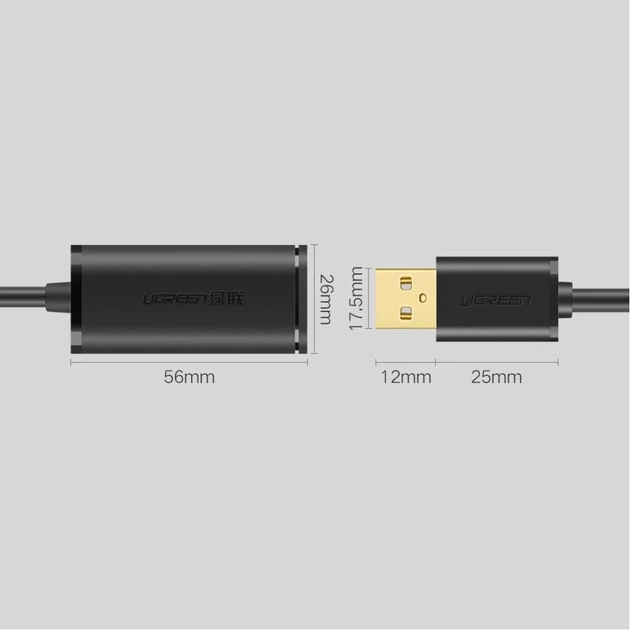 Кабель Ugreen Extension Cable USB 2.0 480 Mbps 5m Black (6957303813193) - Фото 12 Кабель Ugreen Extension Cable USB 2.0 480 Mbps 5m Black (6957303813193) - изображение 12