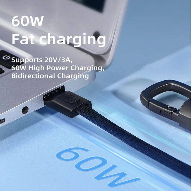 Кабель Tech-Protect Ultraboost DNA Keychain USB-C to USB-C PD 60W 0.17m Iron Grey (5906302331963) - изображение 5
