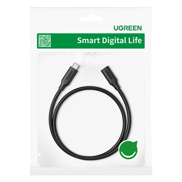 Кабель-подовжувач Ugreen USB-C (Male) to USB-C (Female) 10Gb/s 100W 1m Black (6957303813872) - зображення 5