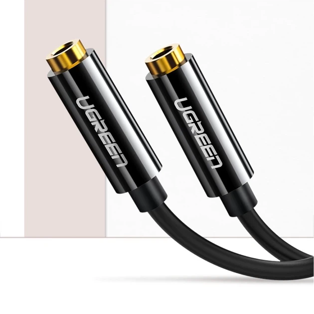 Кабель Ugreen Headphone Splitter 3.5mm Mini Jack/AUX 25cm Black (6957303828166) - зображення 7