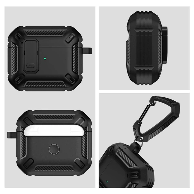 Чохол Tech-Protect X-Carbo для AirPods Pro 1 | 2 Black (9490713928080) - зображення 2