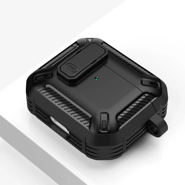 Чохол Tech-Protect X-Carbo для AirPods Pro 1 | 2 Black (9490713928080) - зображення 3
