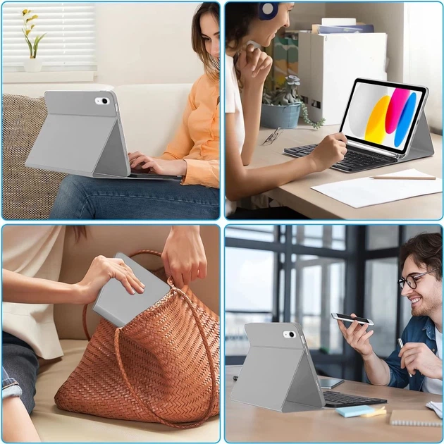 Чехол-клавиатура Tech-Protect SC Pen + Keyboard для iPad 11 2025 11th Gen | 10.9 2022 10th Gen Grey (5906302363117) - изображение 9