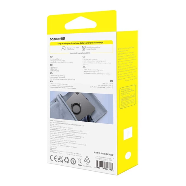 Кабель Baseus Tungsten Gold USB-C to USB-C 100W 1m Black (P10319805111-00) - Фото 4 Кабель Baseus Tungsten Gold USB-C to USB-C 100W 1m Black (P10319805111-00) - зображення 4