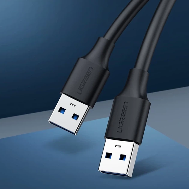 Кабель Ugreen USB-A 2.0 to USB-A 2.0 0.5m Black (6957303813087) - Фото 9 Кабель Ugreen USB-A 2.0 to USB-A 2.0 0.5m Black (6957303813087) - зображення 9