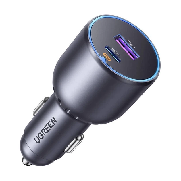 Автомобильное зарядное устройство Ugreen EC701 USB-C| USB-A Black (6941876230235) - Фото 2 Автомобильное зарядное устройство Ugreen EC701 USB-C| USB-A Black (6941876230235) - изображение 2