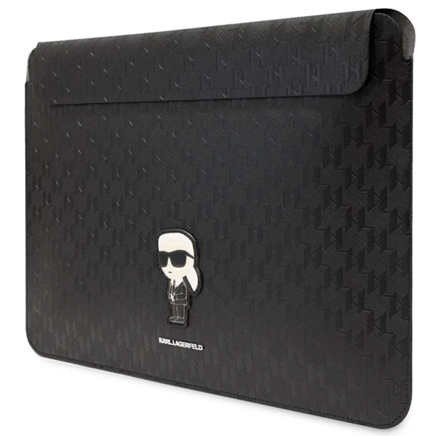 Чехол Karl Lagerfeld Saffiano Monogram Ikonik 16" Black (KLCS16SAKHPKK) - Фото 2 Чехол Karl Lagerfeld Saffiano Monogram Ikonik 16" Black (KLCS16SAKHPKK) - изображение 2