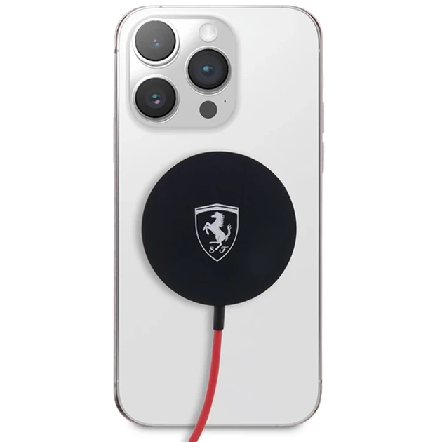 Беспроводное зарядное устройство Ferrari 15 Вт черное с MagSafe (3666339121280) - изображение 2