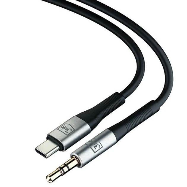Кабель 3mk AUX USB-C to Jack 3.5 mm 1m Black (5903108528788) - изображение 9