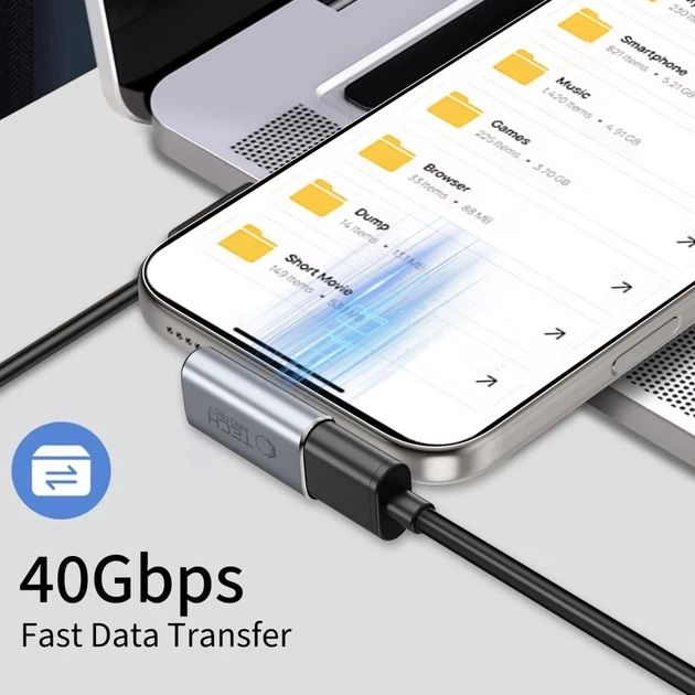 Адаптер Tech-Protect Ultraboost AA03 USB-C to USB-C Grey (5906302367986) - Фото 3 Адаптер Tech-Protect Ultraboost AA03 USB-C to USB-C Grey (5906302367986) - изображение 3