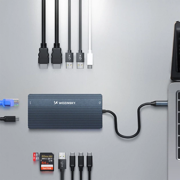 USB-хаб Wozinsky WDS03Y5S USB-C 14 в 1 (5907769366444) - зображення 4
