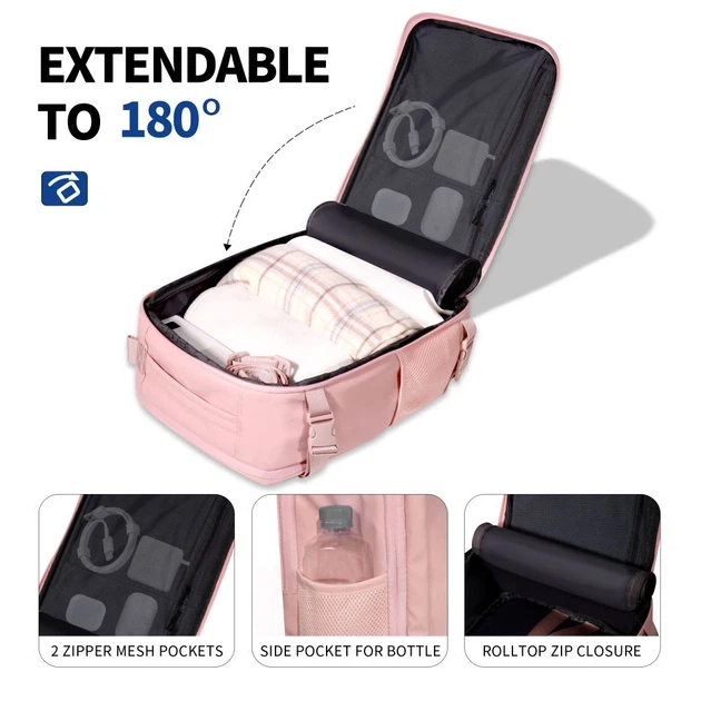 Рюкзак Tech-Protect Defender S50 Ryanair & Wizzair Travel 20L Dusty Pink (5906302368822) - изображение 6