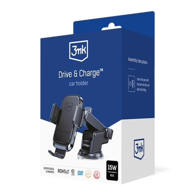 Автодержатель 3mk Drive & Charge 15W (5903108487139) - изображение 7