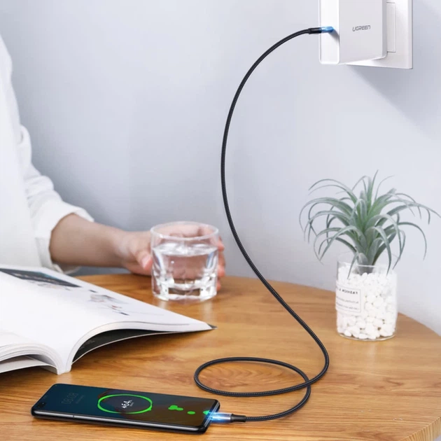 Кабель Ugreen Quick Charge USB Type-C to USB Type-C 100 Вт 5A 3m Gray (UGR1171GRY) - Фото 7 Кабель Ugreen Quick Charge USB Type-C to USB Type-C 100 Вт 5A 3m Gray (UGR1171GRY) - изображение 7
