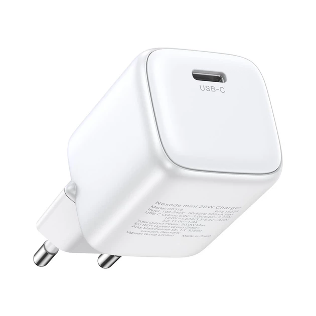 Мережевий зарядний пристрій Ugreen Nexode Mini CD319 PD 30W USB-C White (15326) - Фото 2 Мережевий зарядний пристрій Ugreen Nexode Mini CD319 PD 30W USB-C White (15326) - зображення 2