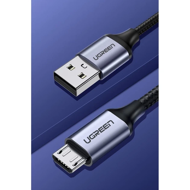 Кабель Ugreen USB-A to micro USB 1m Gray (6957303861460) - зображення 3