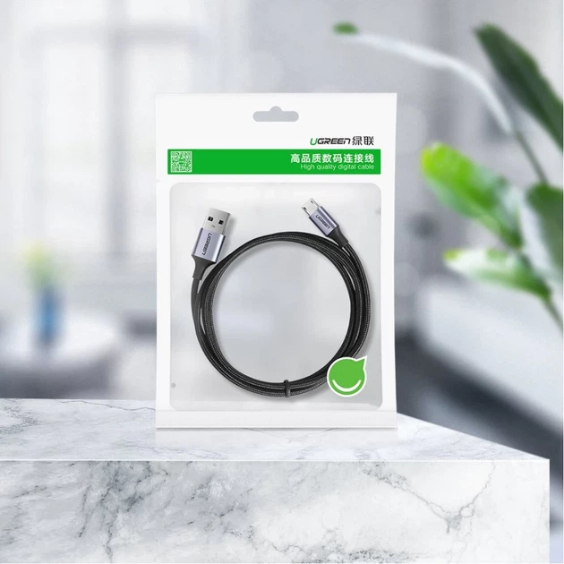 Кабель Ugreen USB-A to micro USB 1m Gray (6957303861460) - зображення 14