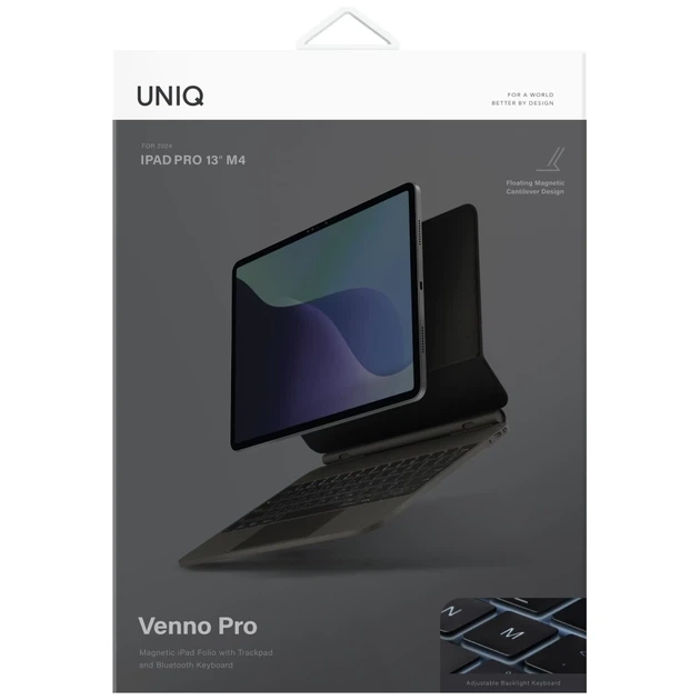 Чехол-клавиатура UNIQ Venno Pro для iPad Pro 13 2024 7th Gen Ebony Black (UNIQ-PDP13(M4)-VENPROGBLK) - изображение 7