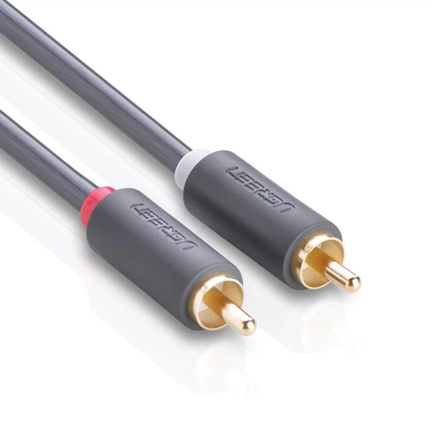 Кабель Ugreen 2x RCA/2x Cinch 5m Gray (UGR457BLK) - зображення 4