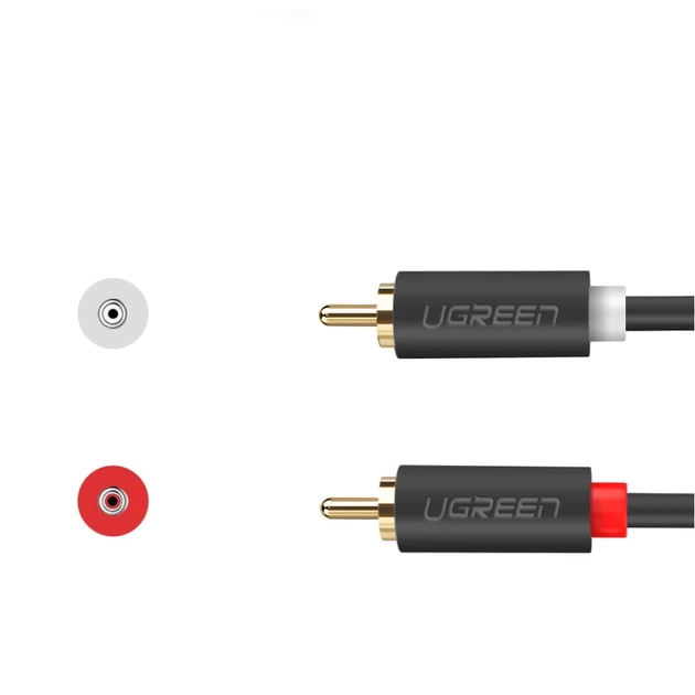 Кабель Ugreen 2x RCA/2x Cinch 5m Gray (UGR457BLK) - зображення 13