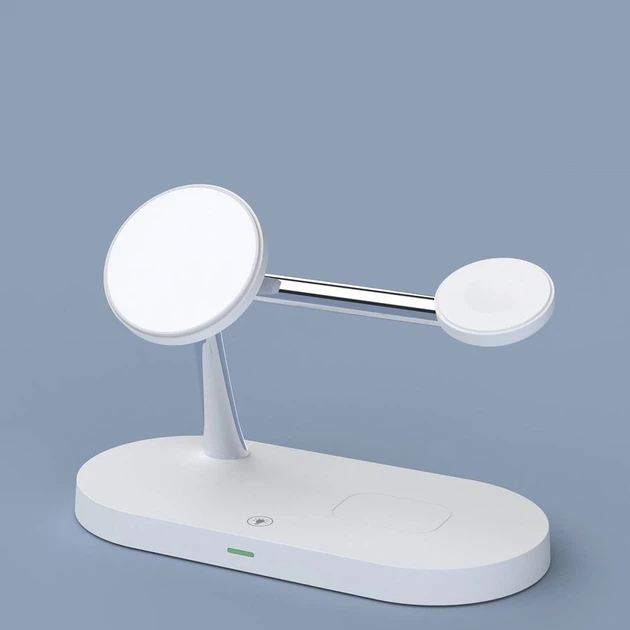 Беспроводное зарядное устройство Tech-Protect A12 3-in-1 15W White with MagSafe (6216990211850) - изображение 3