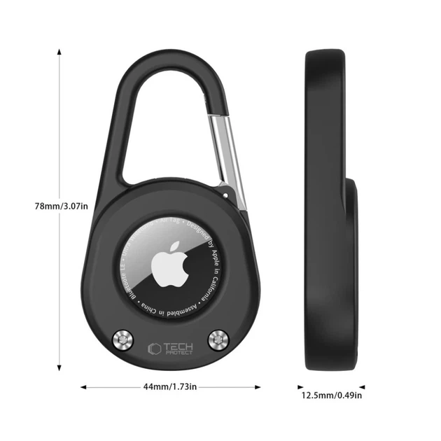 Брелок Tech-Protect Sidelock Carabiner Keychain для AirTag 2/1 Black (5906302333332) - изображение 6