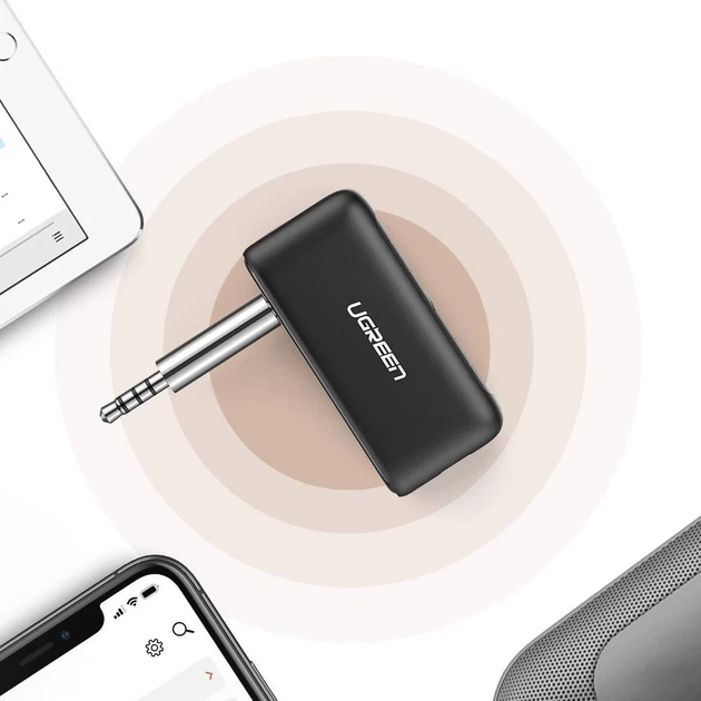 Аудиоприемник Ugreen Bluetooth 5.0 Audio Receiver AUX Mini Jack for Car Black (UGR496) - изображение 5