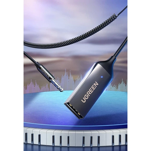 Аудіоадаптер Ugreen Bluetooth 5.0 USB-A to Mini Jack 3.5mm Black (6957303805440) - зображення 3