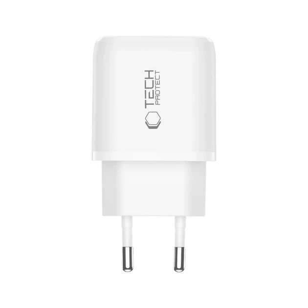 Мережевий зарядний пристрій Tech-Protect NCA20 QC/PD 20W USB-C | USB-A White (5906302319077) - зображення 4