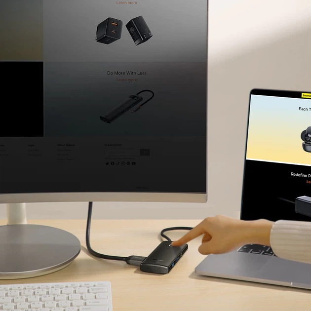 USB-хаб Baseus Lite Series 6-in-1 USB-C to 2xUSB-A/USB-C/HDMI/SD/TF Black (WKQX050101) - Фото 10 USB-хаб Baseus Lite Series 6-in-1 USB-C to 2xUSB-A/USB-C/HDMI/SD/TF Black (WKQX050101) - изображение 10