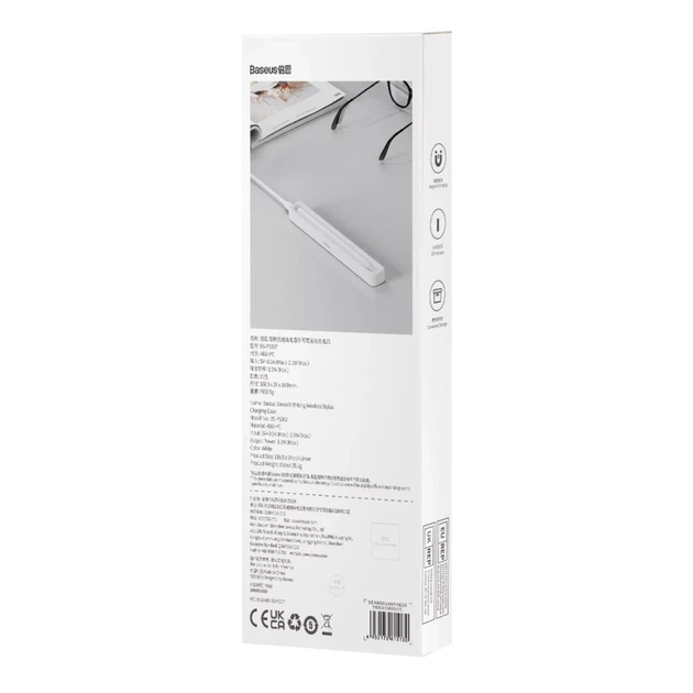 Беспроводное зарядное устройство для стилуса Baseus Smooth Writing with USB-C Cable для Apple Pencil 2 | Baseus Stylus White (SXBC030002) - изображение 5
