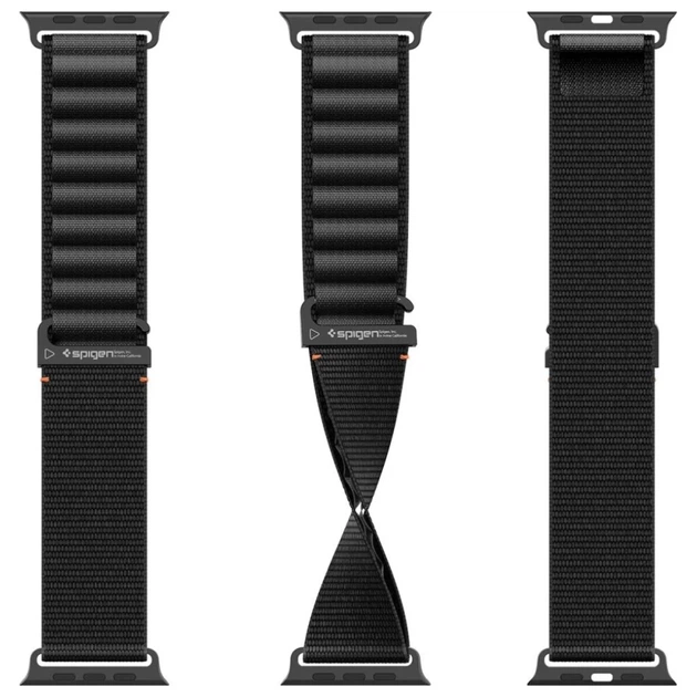 Ремінець Spigen WBF1 для Apple Watch 49 | 46 | 45 | 44 mm Black (AMP10144) - зображення 7