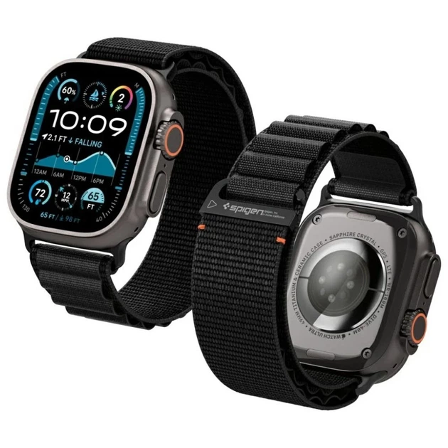 Ремінець Spigen WBF1 для Apple Watch 49 | 46 | 45 | 44 mm Black (AMP10144) - зображення 9